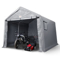 VEVOR Portable Shed Outdoor Storage Shelter, 10 x 10 x 8.5 ft Heavy Duty All-Season Instant Storage Tent Tarp Sheds with Roll-up Zipper Door and Ventilated Windows For Motorcycle, Bike, Garden Tools