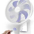 8' Small Wall Mount Fan with Remote Control;  90°Oscillating;  4 Speeds;  Timer;  Included 120° Adjustable Tilt;  High Velocity;  70Inch Cord;  for RV Bedroom Home Office Garage